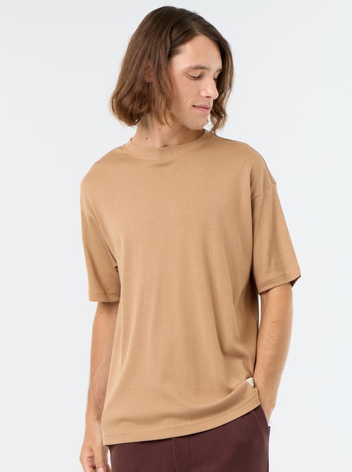 Men's Plain Short-Sleeved Crew Neck T-Shirt - Kiabi