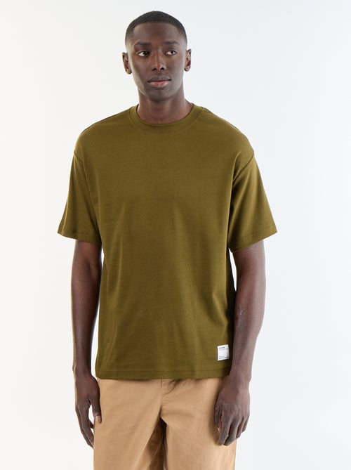 Men's Plain Short-Sleeved Crew Neck T-Shirt - Kiabi