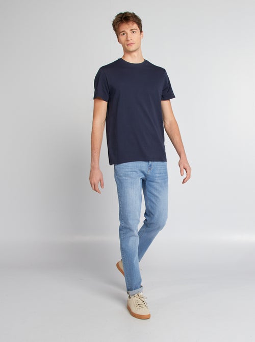 Men's Slim Fit Stretch Cotton Jeans - L38 - Kiabi