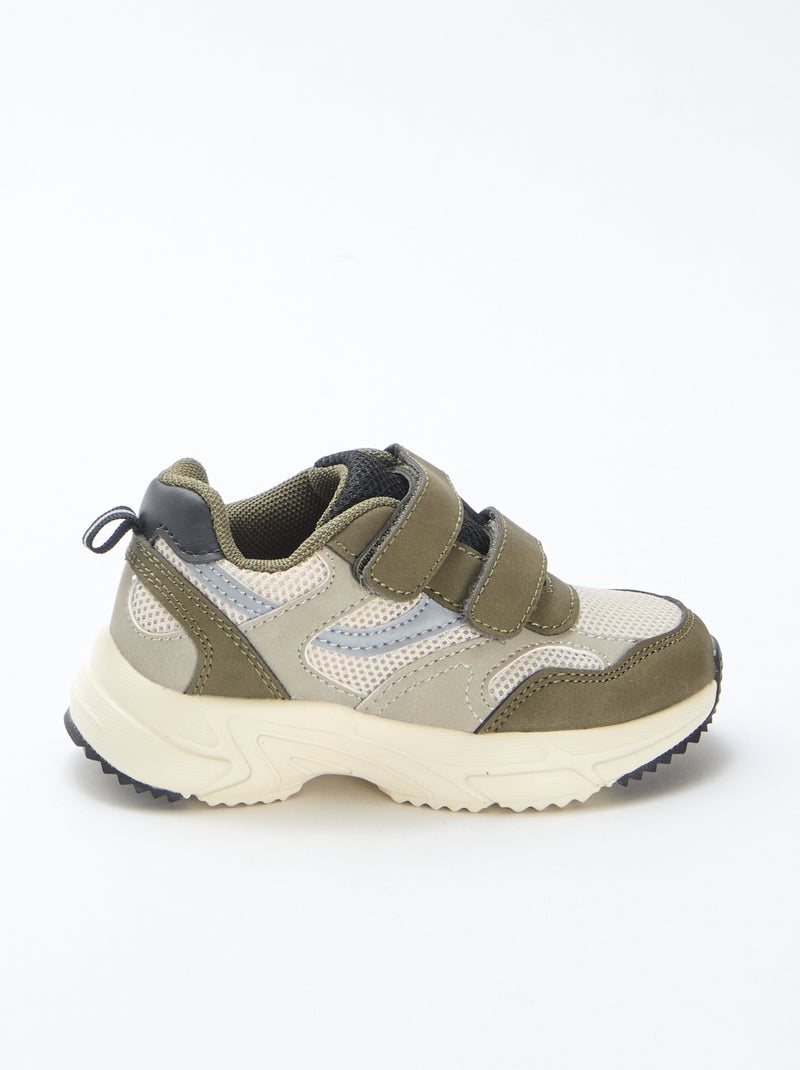 Mesh-Running-Sneaker Grün - Kiabi