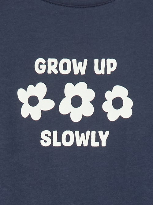 Message print short-sleeved T-shirt - Kiabi