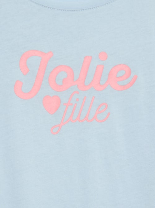 Message print short-sleeved T-shirt - Kiabi