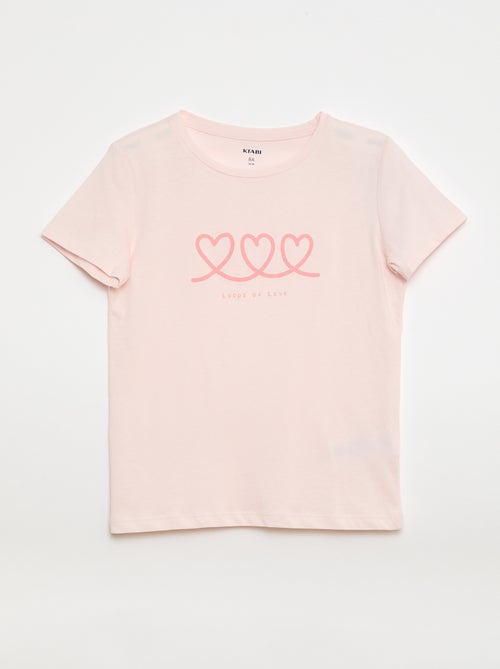 Message print short-sleeved T-shirt - Kiabi
