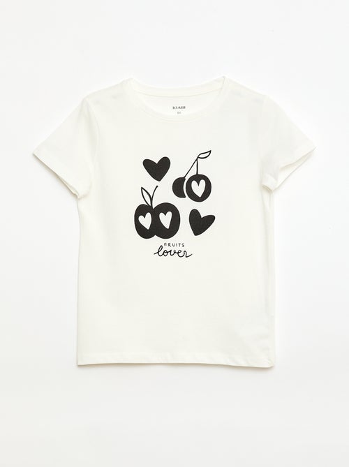Message print short-sleeved T-shirt - Kiabi