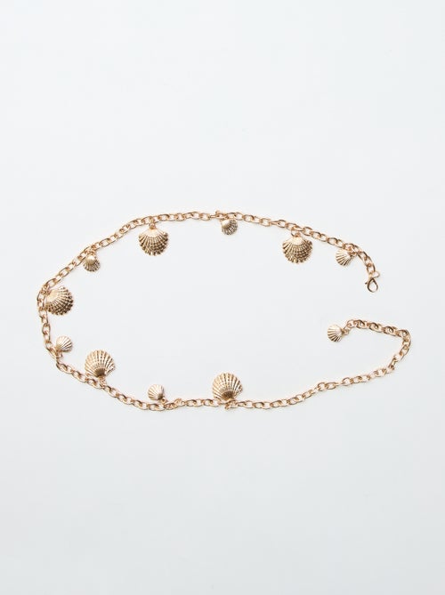 Metal necklace with shell-shaped medallions - Kiabi