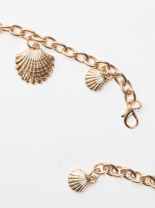 Metal necklace with shell-shaped medallions - Kiabi