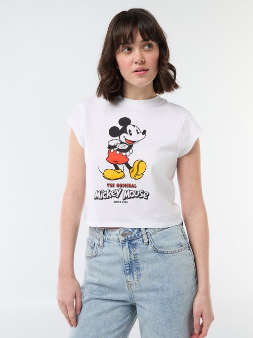 'Mickey' cropped T-shirt 'Disney' - Kiabi