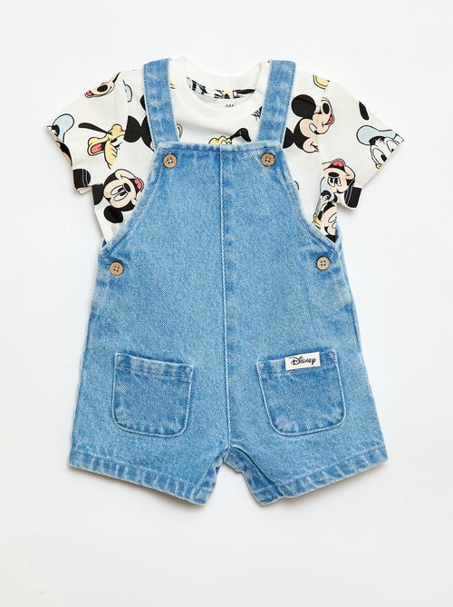 Mickey Disney T-shirt + Dungarees Set - 2 Pieces - Kiabi