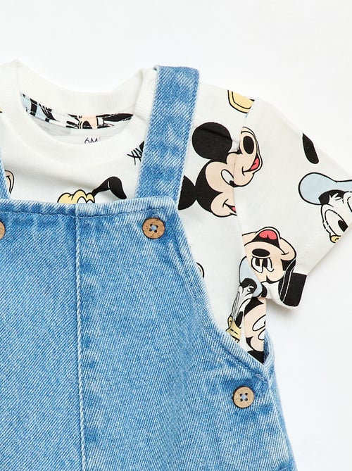 Mickey Disney T-shirt + Dungarees Set - 2 Pieces - Kiabi