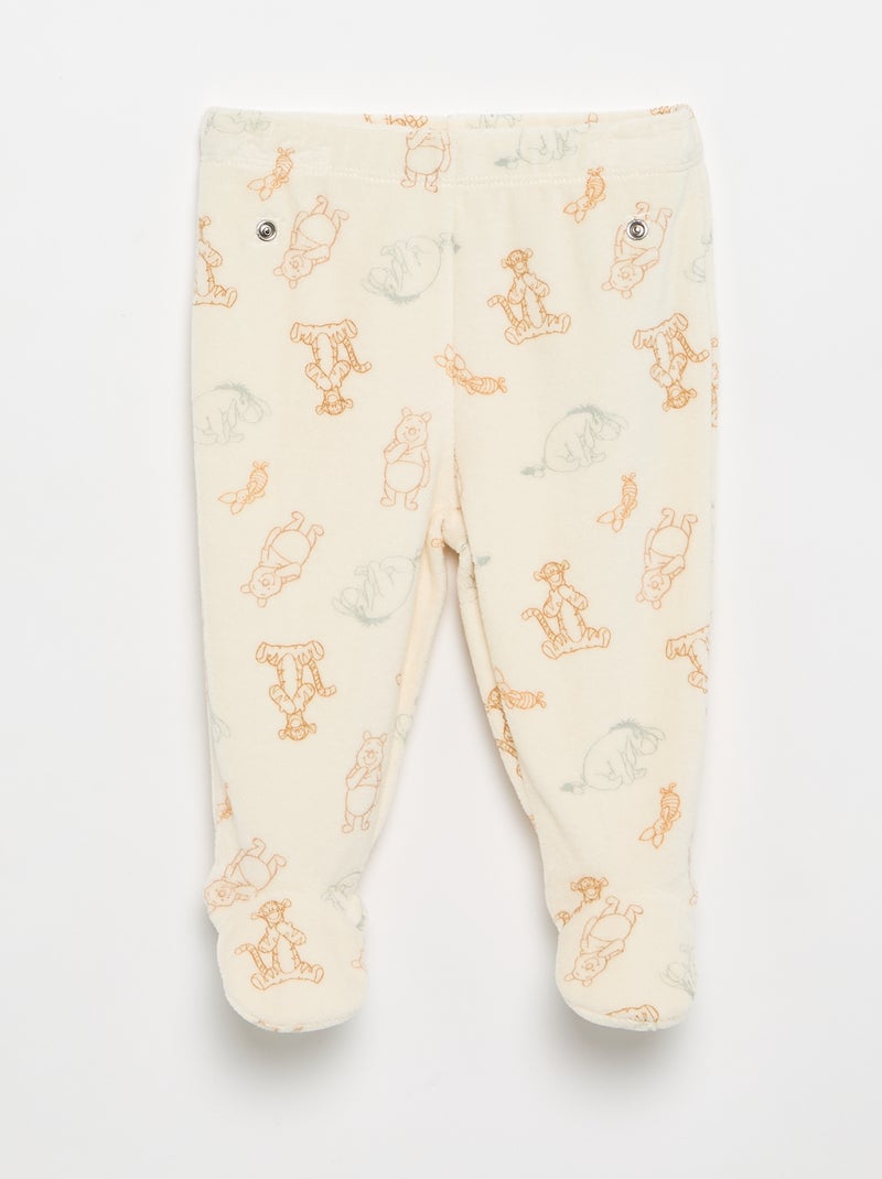 'Mickey Mouse' Velvet 2-Piece Pajama Set Brown - Kiabi