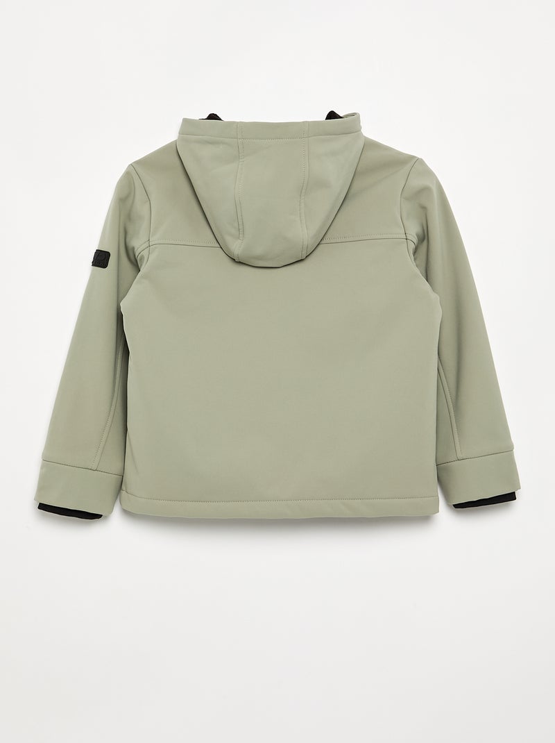 Microfleece-lined hooded jacket Green - Kiabi