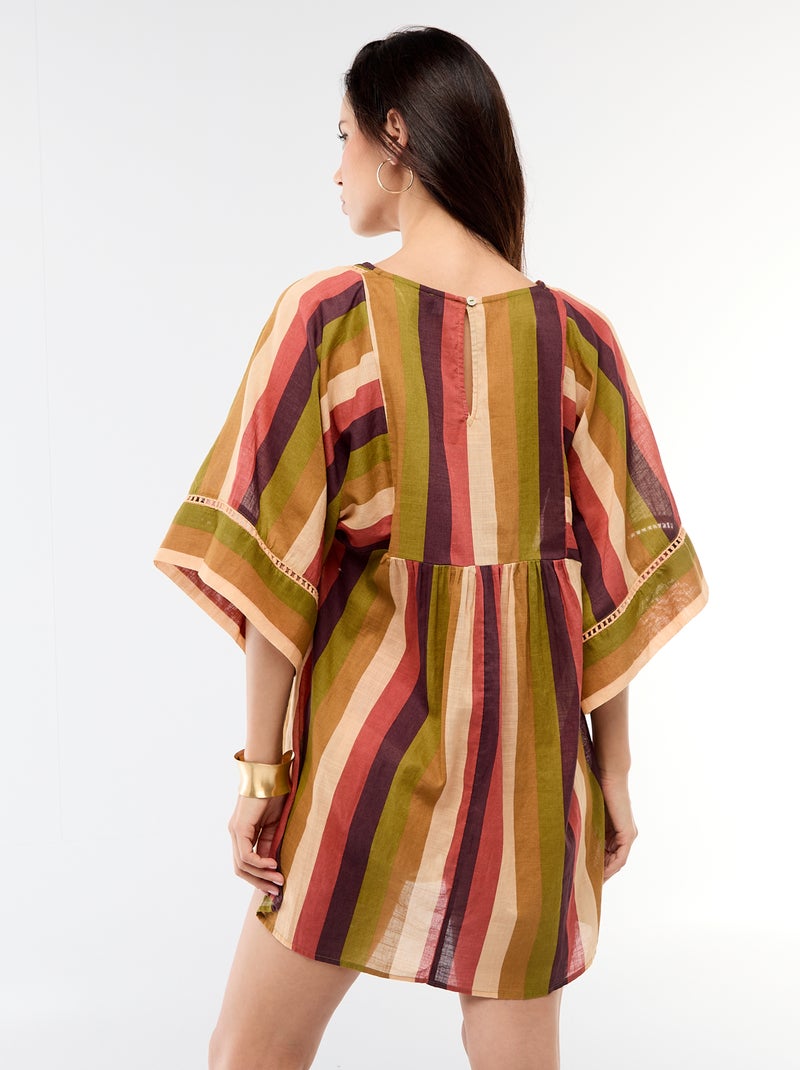 Mid-Length Beach Dress Brown - Kiabi