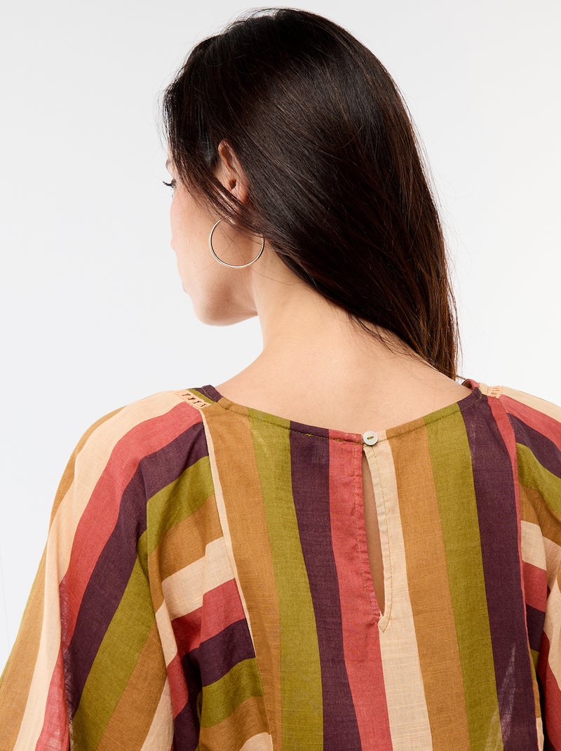 Mid-Length Beach Dress Brown - Kiabi