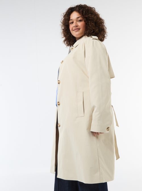 Mid-Length Shirt Collar Trench Coat - Kiabi