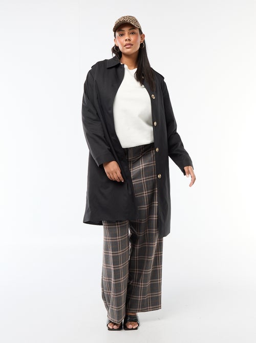 Mid-Length Shirt Collar Trench Coat - Kiabi