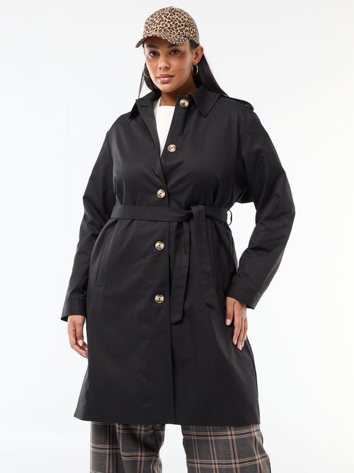 Mid-Length Shirt Collar Trench Coat - Kiabi