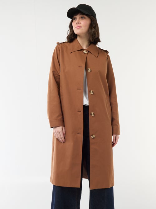 Mid-Length Shirt Collar Trench Coat - Kiabi