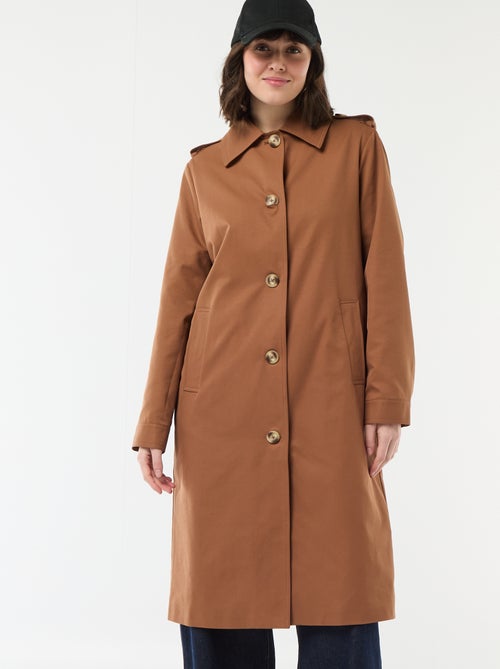 Mid-Length Shirt Collar Trench Coat - Kiabi