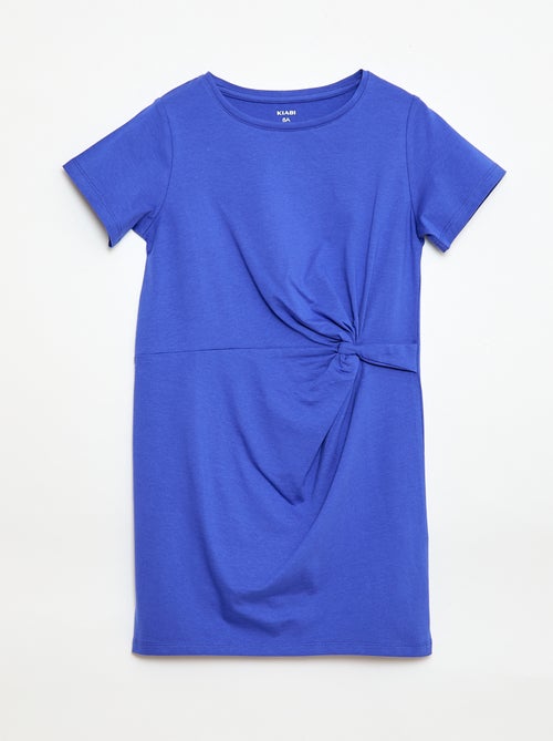 Mid-Length T-Shirt Dress with Decorative Front Tie - Kiabi