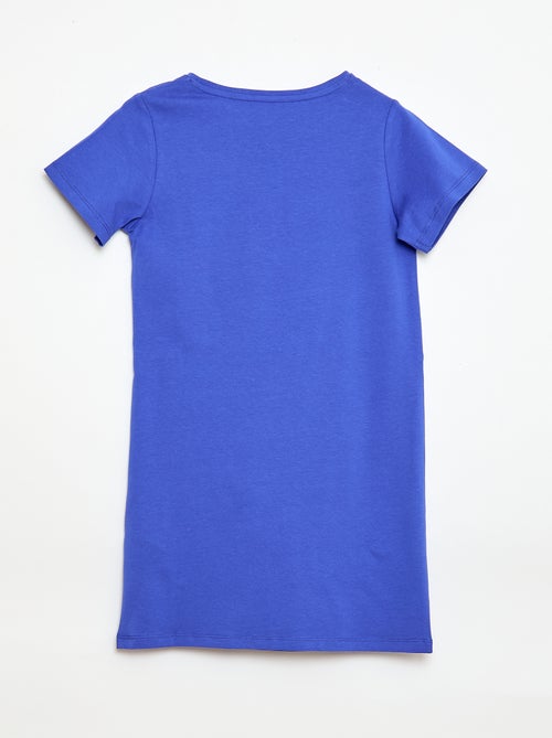 Mid-Length T-Shirt Dress with Decorative Front Tie - Kiabi