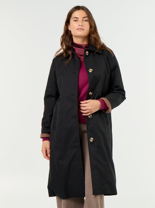 Mid-length trench coat with inner lining - Kiabi