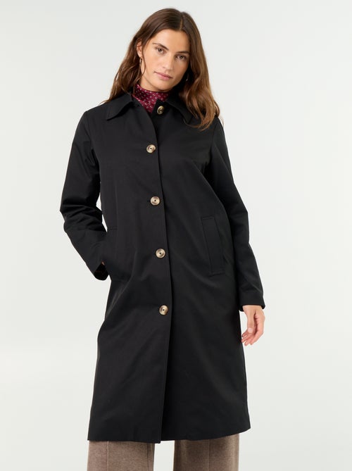 Mid-length trench coat with inner lining - Kiabi