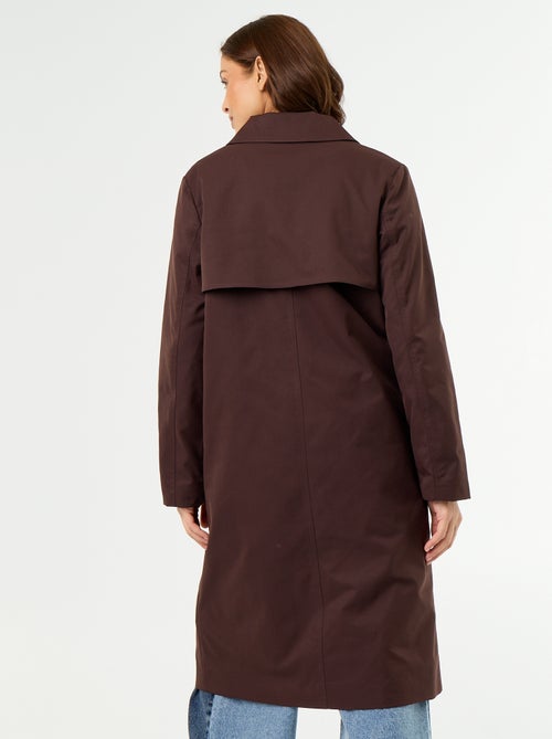 Mid-length trench coat with inner lining - Kiabi