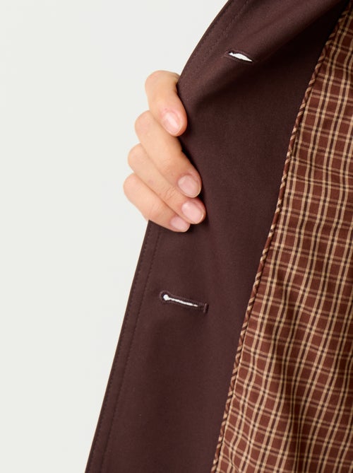 Mid-length trench coat with inner lining - Kiabi