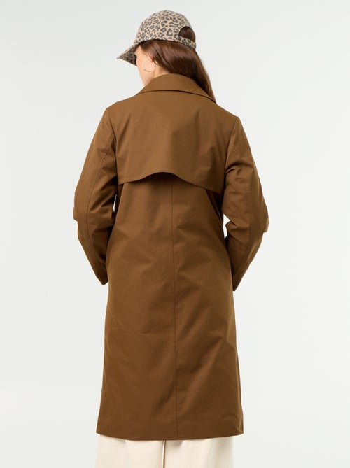 Mid-length trench coat with inner lining - Kiabi