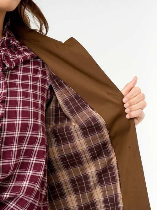 Mid-length trench coat with inner lining - Kiabi