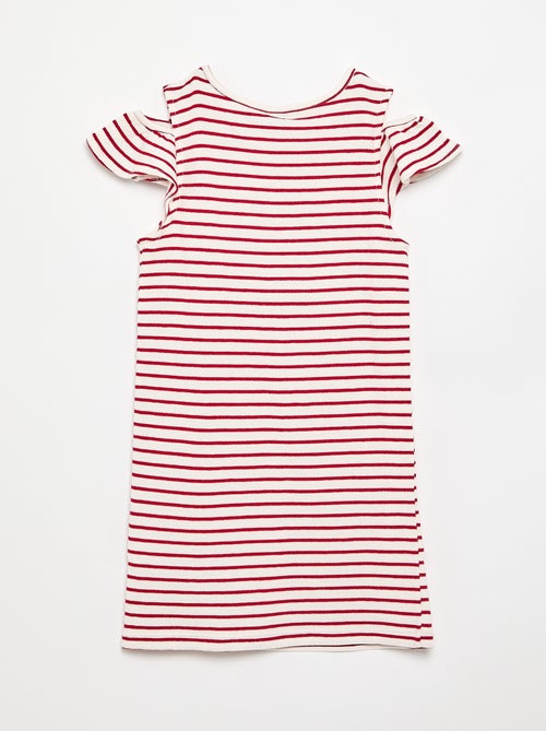 Mid-thigh dress with shoulder cut-outs - Kiabi
