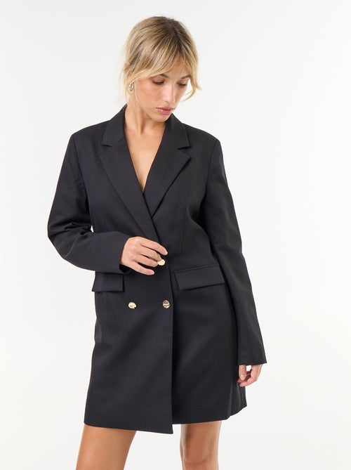 Midi blazer dress with gold-tone buttons - Kiabi