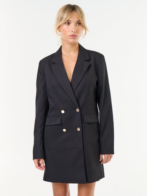 Midi blazer dress with gold-tone buttons - Kiabi