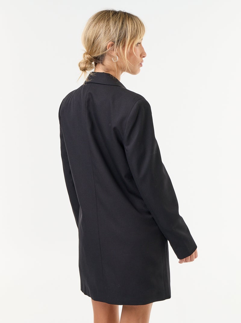 Midi-Blazerkleid mit goldenen Knöpfen Noir - Kiabi