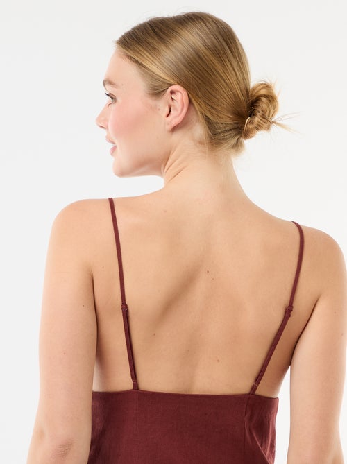 Midi dress with decorative jewel at the neckline - Kiabi