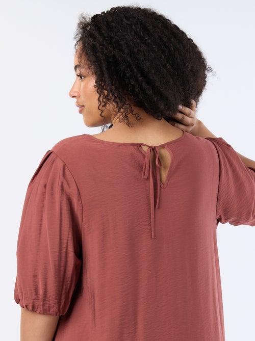 Midi-Kleid mit Ballonärmeln - Kiabi Midi-Kleid mit Ballonärmeln - Kiabi