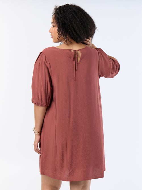 Midi-Kleid mit Ballonärmeln - Kiabi Midi-Kleid mit Ballonärmeln - Kiabi