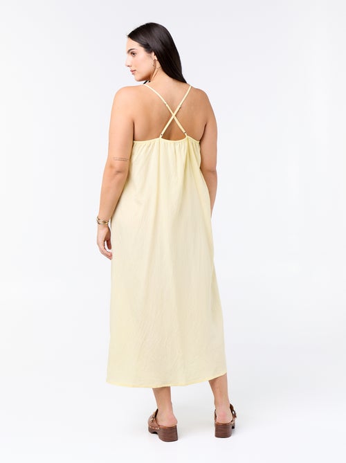 Midi-Kleid mit verstellbaren Trägern - Kiabi Midi-Kleid mit verstellbaren Trägern - Kiabi