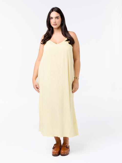 Midi-Kleid mit verstellbaren Trägern - Kiabi Midi-Kleid mit verstellbaren Trägern - Kiabi
