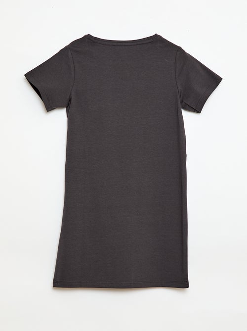 Midi-T-Shirt-Kleid mit Zierschleife vorne - Kiabi