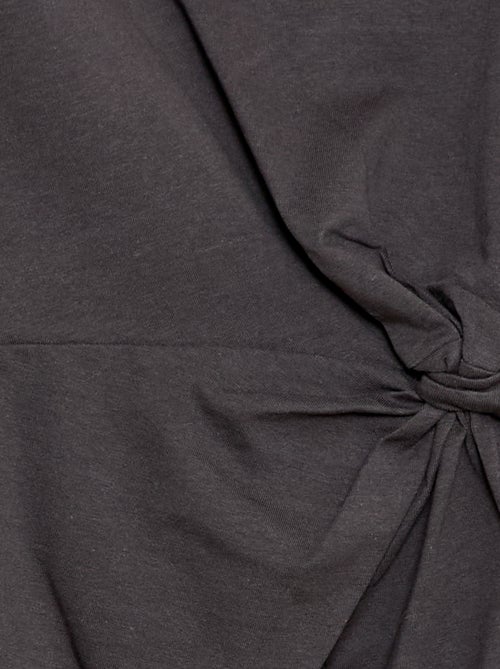 Midi-T-Shirt-Kleid mit Zierschleife vorne - Kiabi