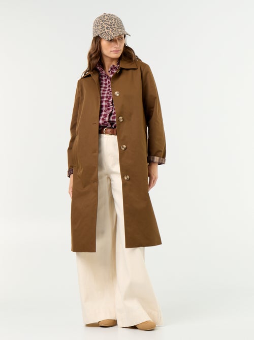 Midi-Trenchcoat mit Innenfutter - Kiabi