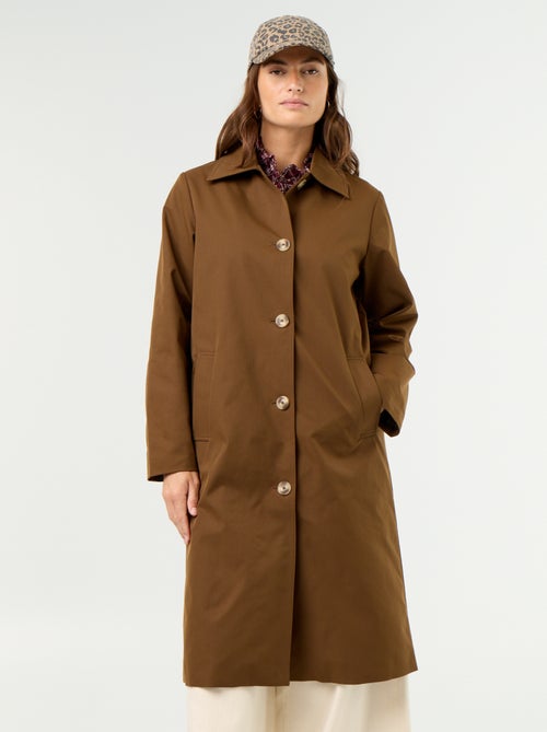 Midi-Trenchcoat mit Innenfutter - Kiabi