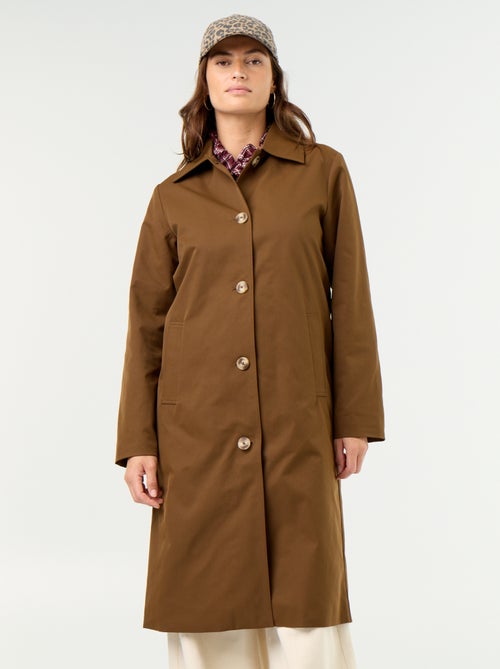 Midi-Trenchcoat mit Innenfutter - Kiabi