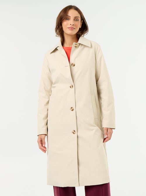Midi-Trenchcoat mit Innenfutter - Kiabi