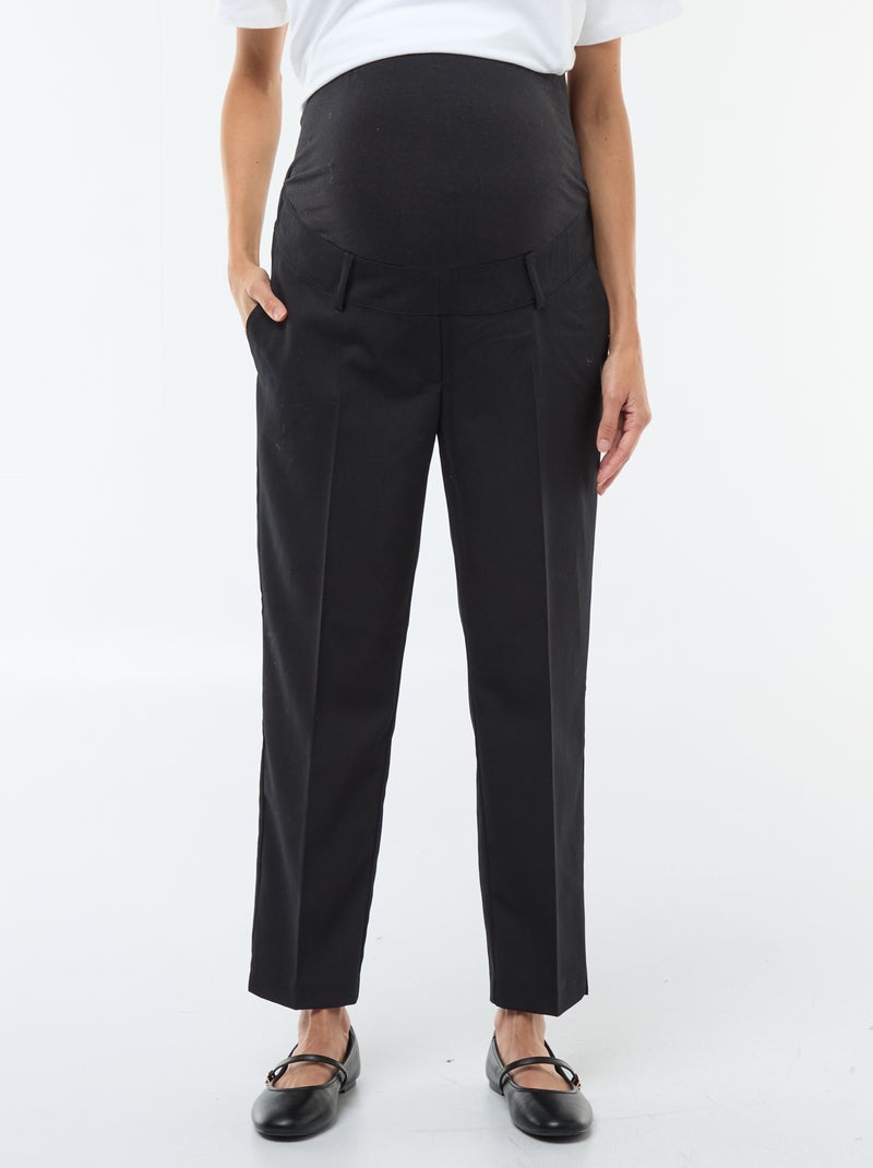 Milano Knit Wide-Leg Maternity Trousers Black - Kiabi