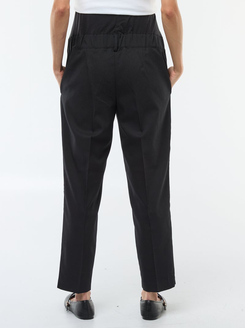 Milano Knit Wide-Leg Maternity Trousers Black - Kiabi