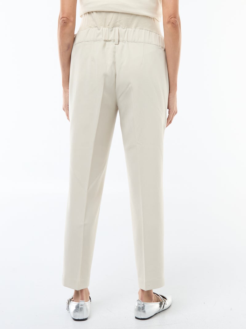 Milano Knit Wide-Leg Maternity Trousers Grey - Kiabi
