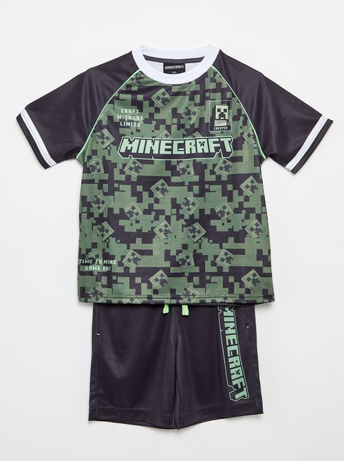 Minecraft Bermuda Shorts + T-shirt Set - Kiabi