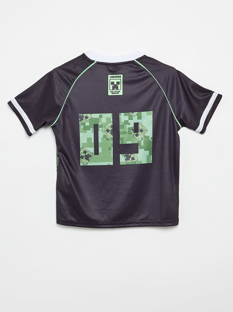 Minecraft Bermuda Shorts + T-shirt Set Black - Kiabi